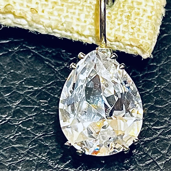 Silver Teardrop Earrings - Picture 2 of 5